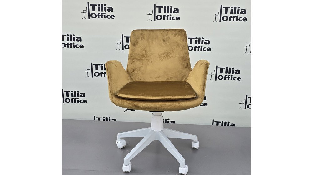 Maki Çalışma ve Çocuk Koltuğu Beyaz Ayak Hardal